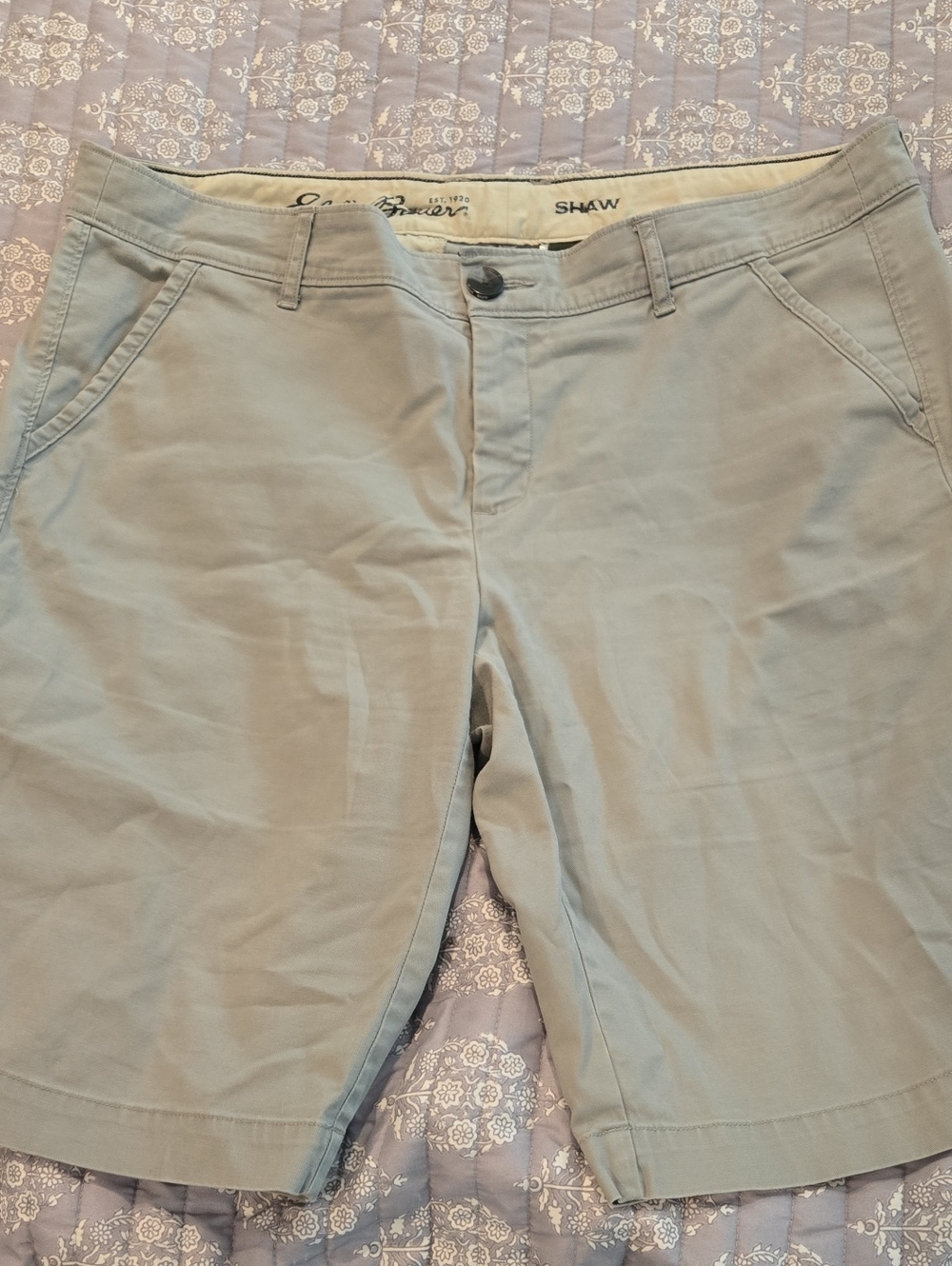 L.L. Bean Women's Shaw Chino Shorts in Light Sage